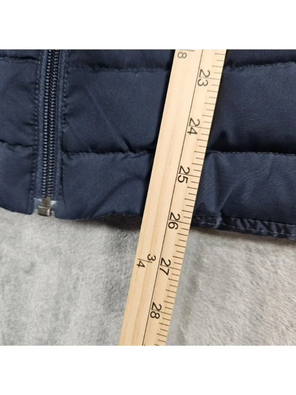 J Crew Vest Mens Large Navy Blue Down Full Zip Preppy Outerwear Puffer